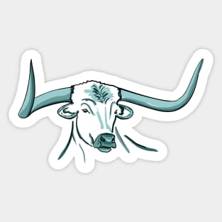 Bull with a long horns Sticker